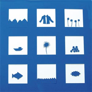 Bild Collage 9xBlau